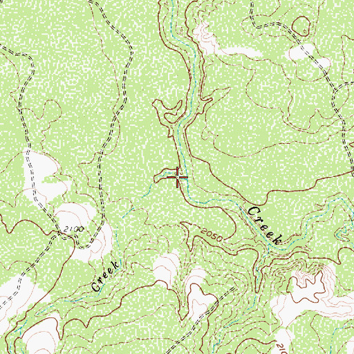 Topographic Map of Wildcat Creek, TX