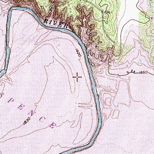 Topographic Map of Wildcat Creek, TX