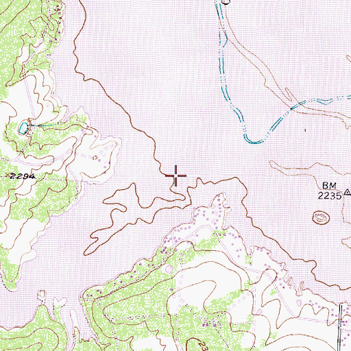 Topographic Map of Wildcat Creek, TX