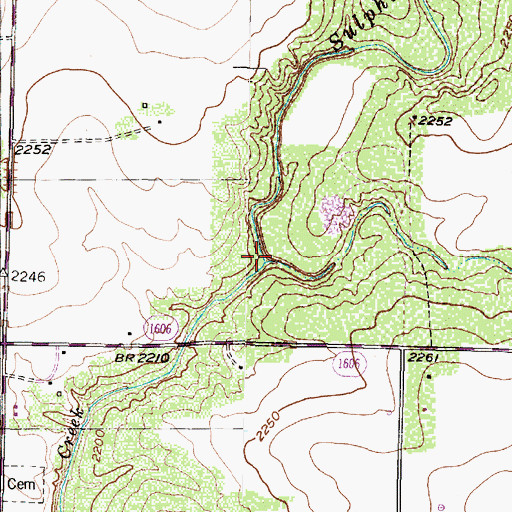 Topographic Map of Wildcat Draw, TX