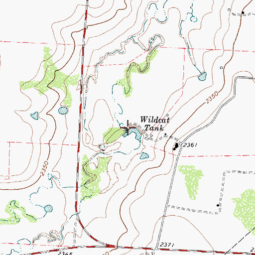 Topographic Map of Wildcat Tank, TX