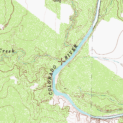 Topographic Map of Wildhorse Creek, TX