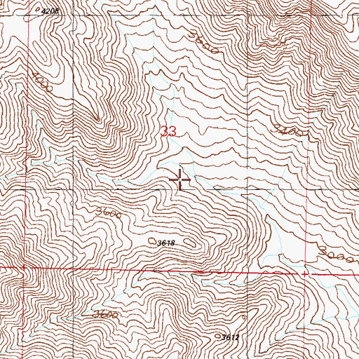 Topographic Map of West Fork Sunset Canyon, AZ