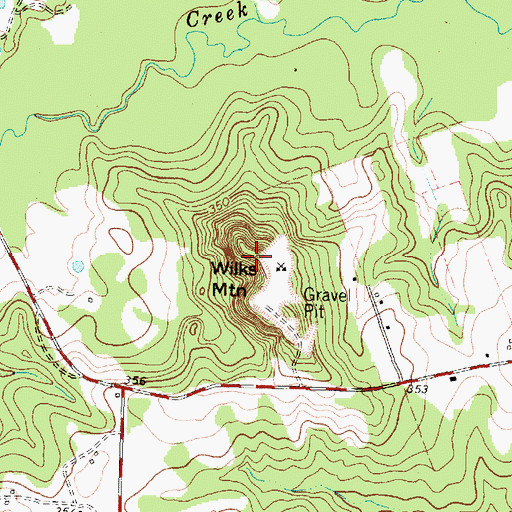 Topographic Map of Wilks Mountain, TX