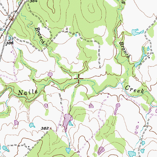 Topographic Map of Willow Branch, TX