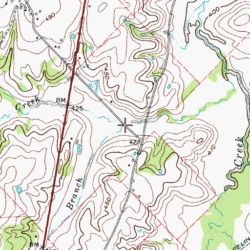 Topographic Map of Willow Branch, TX