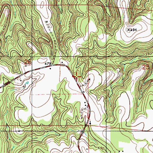 Topographic Map of Herbert Temple Church, AL