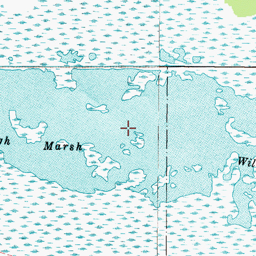 Topographic Map of Willow Slough Marsh, TX