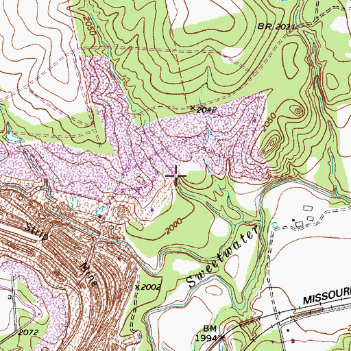 Topographic Map of Willow Tank, TX