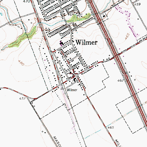 Topographic Map of Wilmer, TX