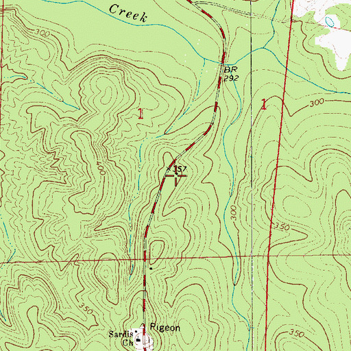 Topographic Map of Macedonia Church, AL