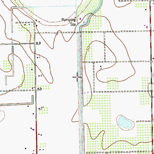 Topographic Map of Wilson Canal, TX