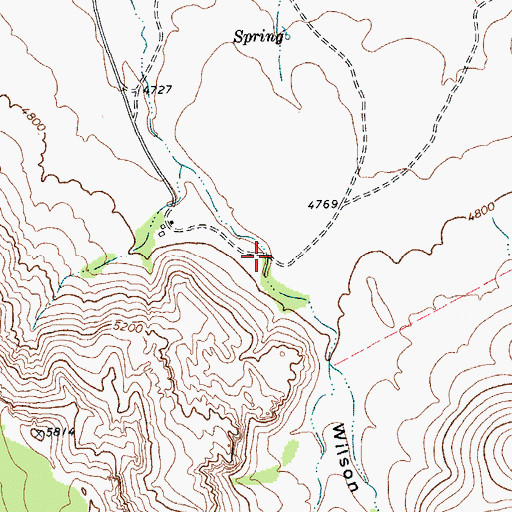 Topographic Map of Wilson Canyon, TX