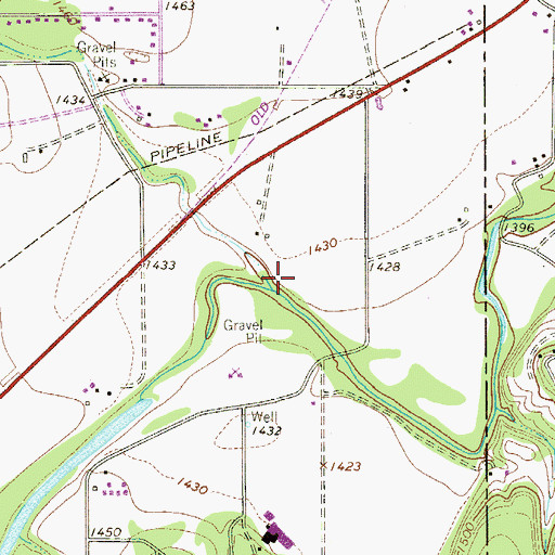 Topographic Map of Wilson Creek, TX