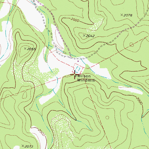 Topographic Map of Wilson Windmill, TX