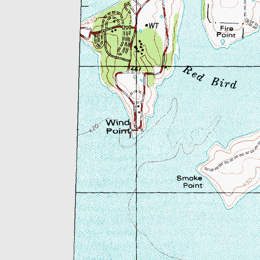 Topographic Map of Wind Point, TX