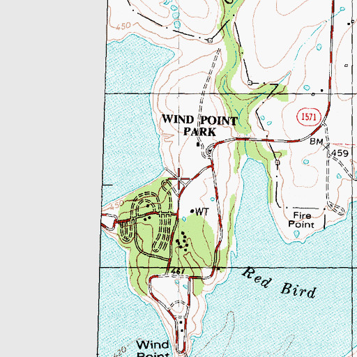 Topographic Map of Wind Point Park, TX