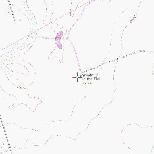 Topographic Map of Windmill in the Flat, TX