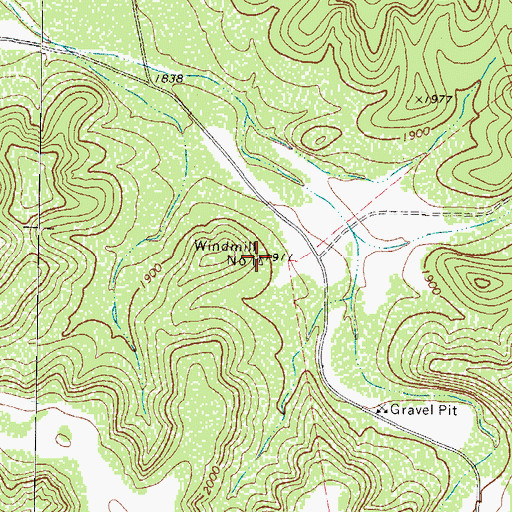 Topographic Map of Windmill Number One, TX