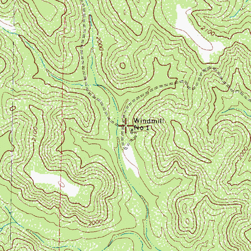 Topographic Map of Windmill Number One, TX