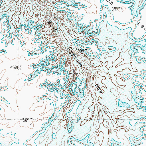 Topographic Map of West Gypsum Bay, AZ