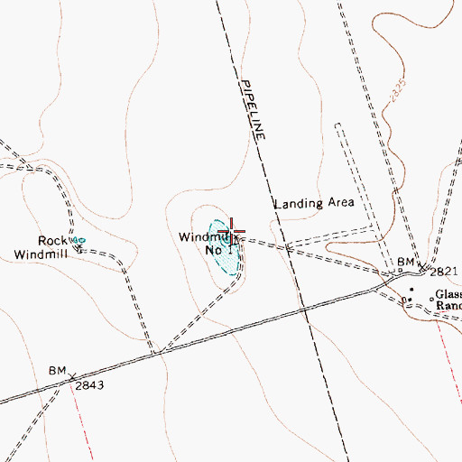 Topographic Map of Windmill Number One, TX