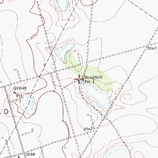 Topographic Map of Windmill Number One, TX