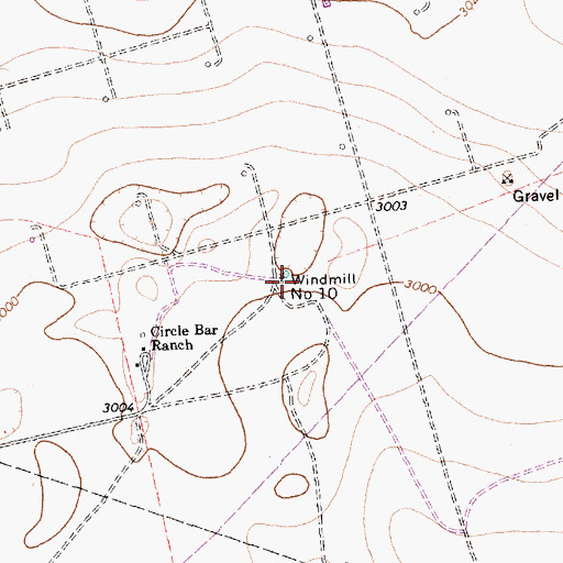 Topographic Map of Windmill Number Ten, TX