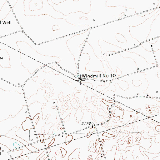 Topographic Map of Windmill Number Ten, TX