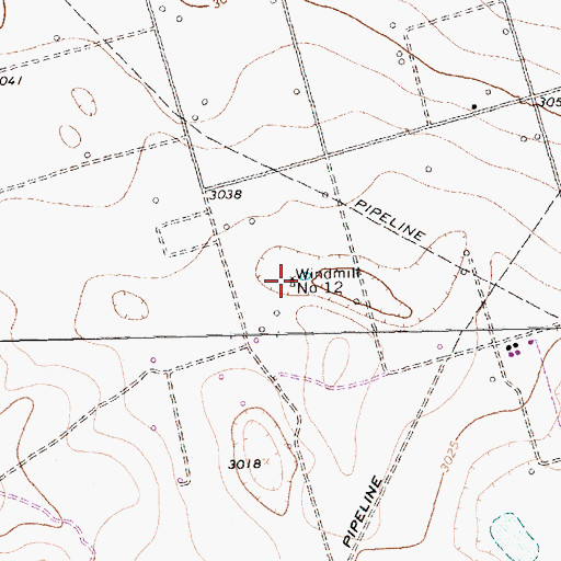 Topographic Map of Windmill Number Twelve, TX