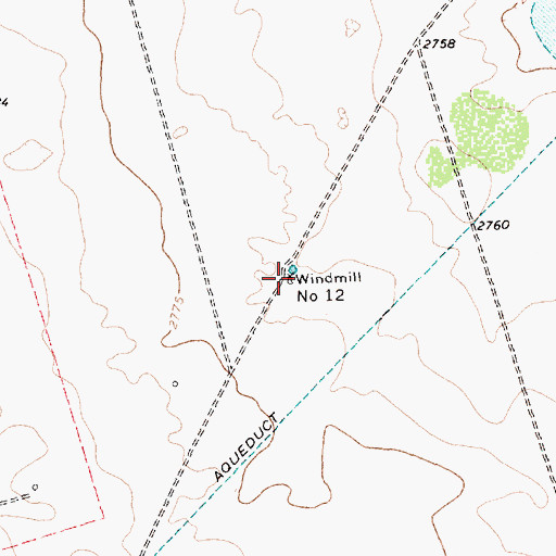 Topographic Map of Windmill Number Twelve, TX
