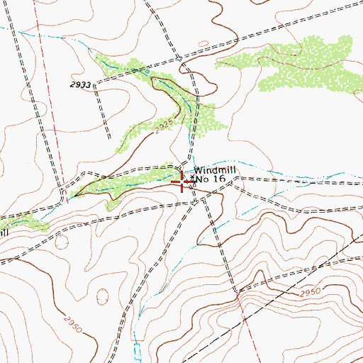 Topographic Map of Windmill Number Sixteen, TX