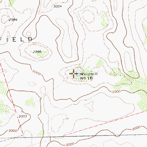 Topographic Map of Windmill Number Sixteen, TX