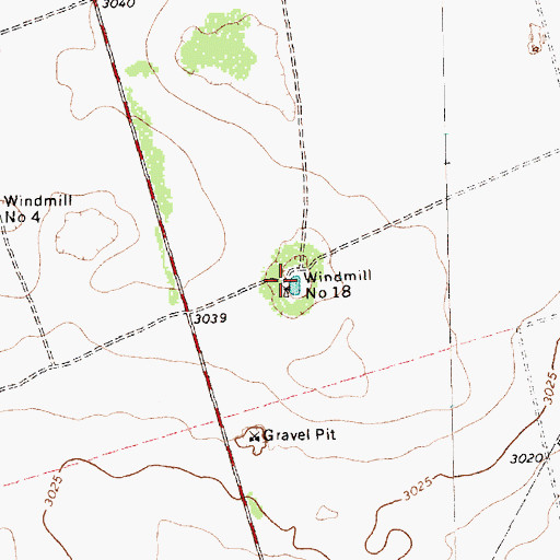 Topographic Map of Windmill Number Eighteen, TX