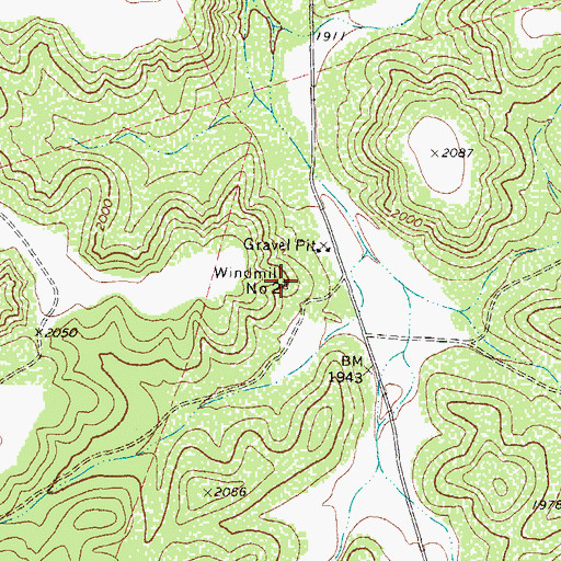 Topographic Map of Windmill Number Two, TX