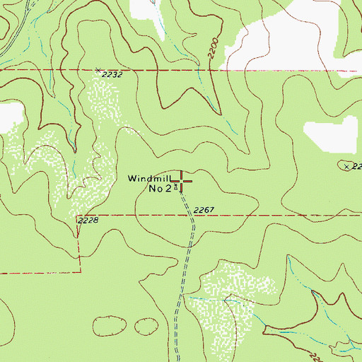 Topographic Map of Windmill Number Two, TX
