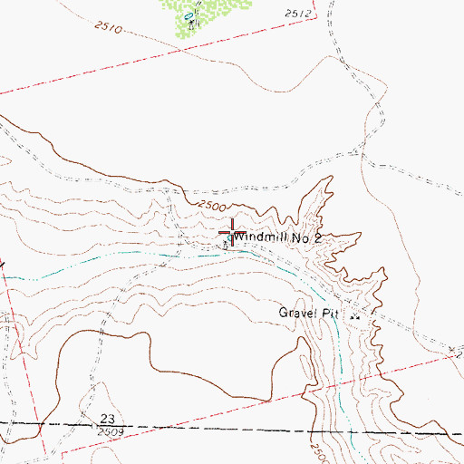 Topographic Map of Windmill Number Two, TX