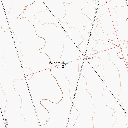 Topographic Map of Windmill Number Two, TX