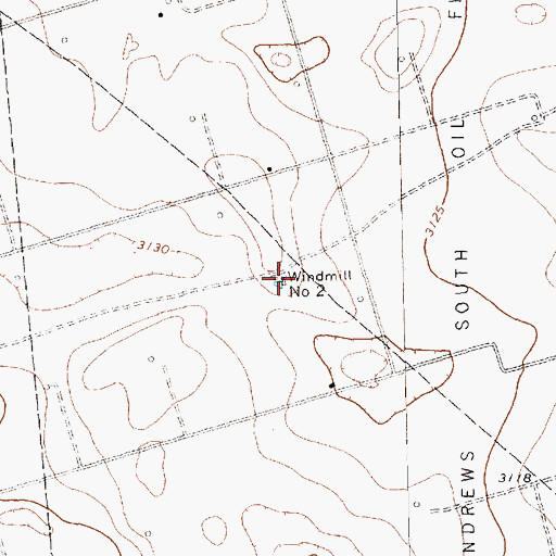 Topographic Map of Windmill Number Two, TX