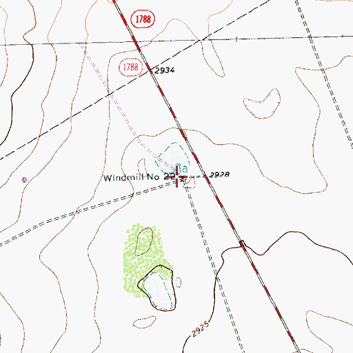 Topographic Map of Windmill Number Twentytwo, TX