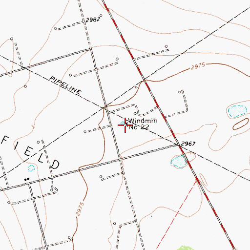 Topographic Map of Windmill Number Twentytwo, TX