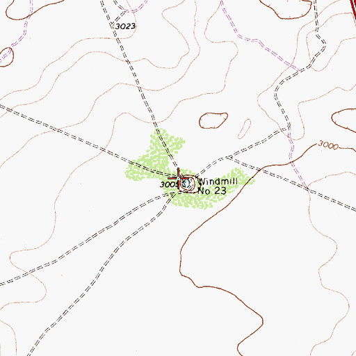 Topographic Map of Windmill Number Twentythree, TX