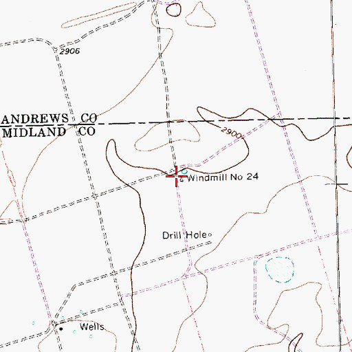 Topographic Map of Windmill Number Twentyfour, TX