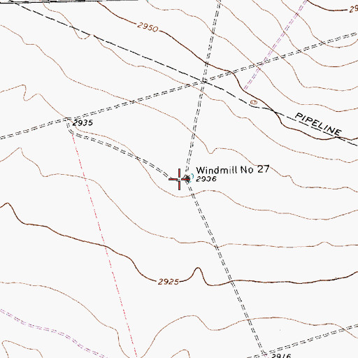 Topographic Map of Windmill Number Twentyseven, TX