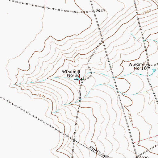 Topographic Map of Windmill Number Twentyeight, TX