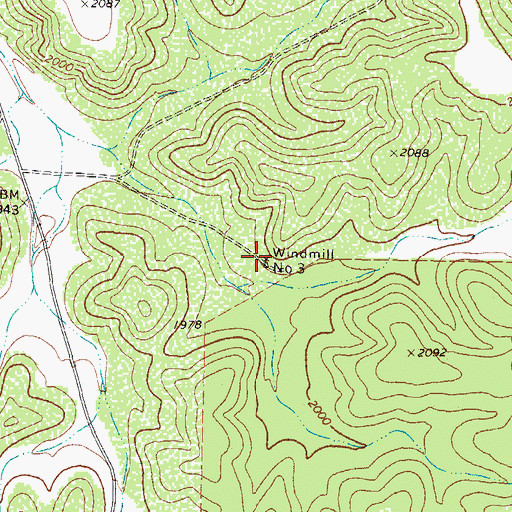 Topographic Map of Windmill Number Three, TX