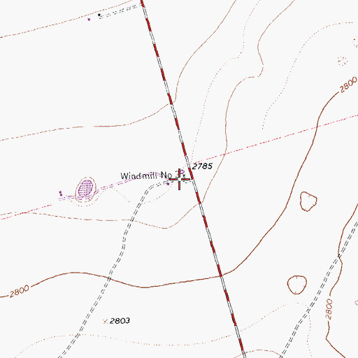 Topographic Map of Windmill Number Three, TX