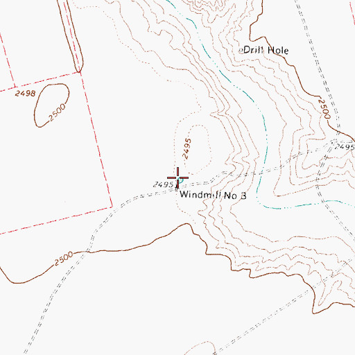 Topographic Map of Windmill Number Three, TX