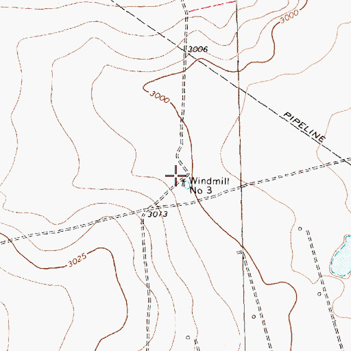 Topographic Map of Windmill Number Three, TX