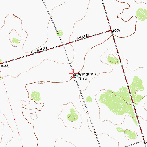 Topographic Map of Windmill Number Three, TX